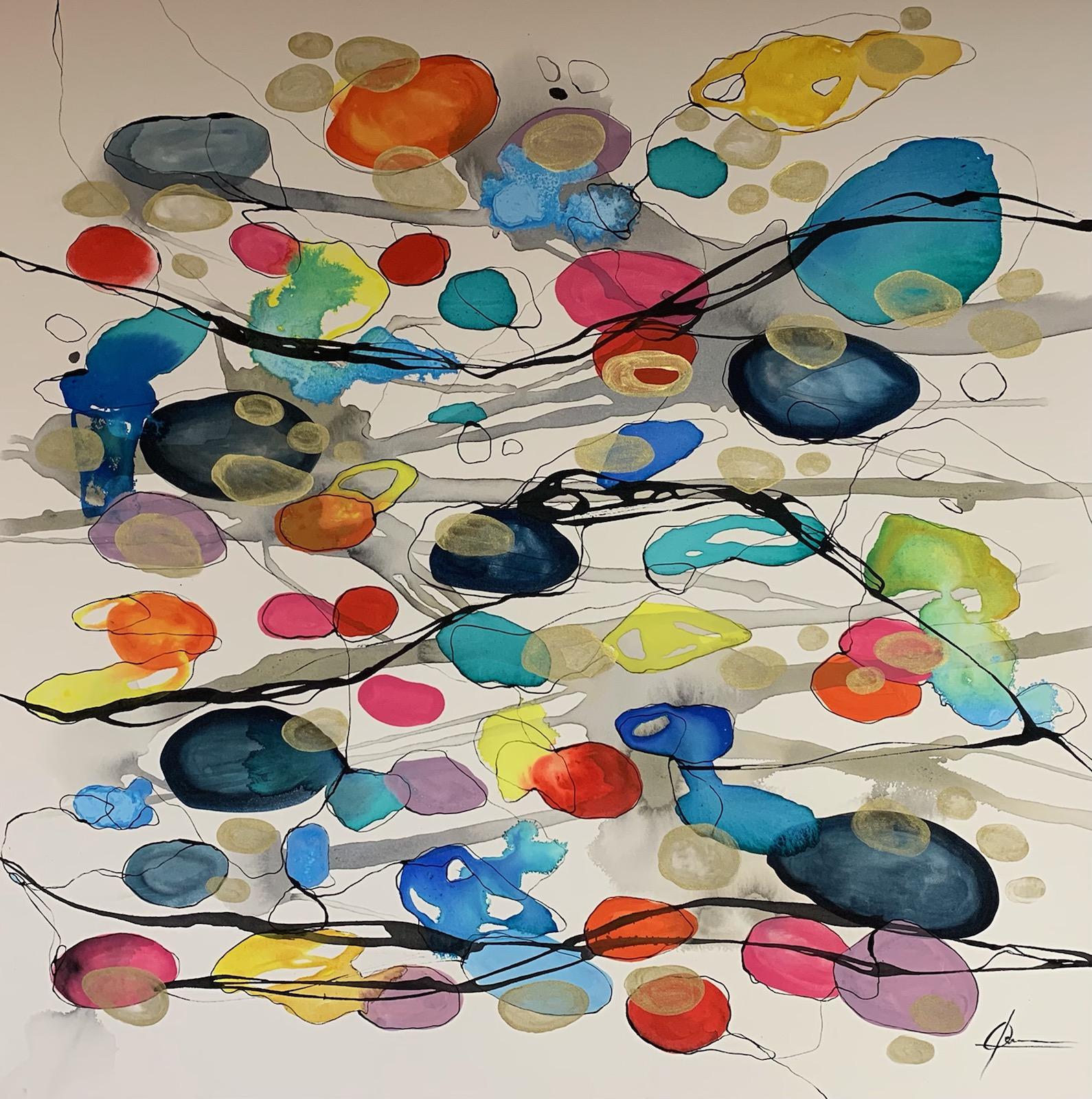 UNIVERSO COSMICO, acrylic on canvas, 120 cm x 120 cm