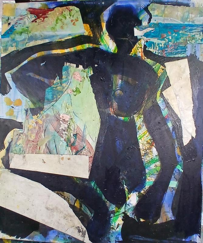 GO FIGURE, técnica mixta sobre tela, 120 cm x 100 cm