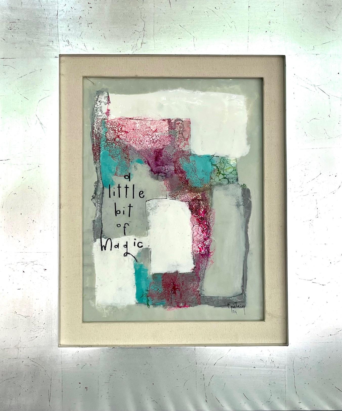 A LITTLE BIT OF MAGIC, encaustic on wood, 40 cm x 30 cm