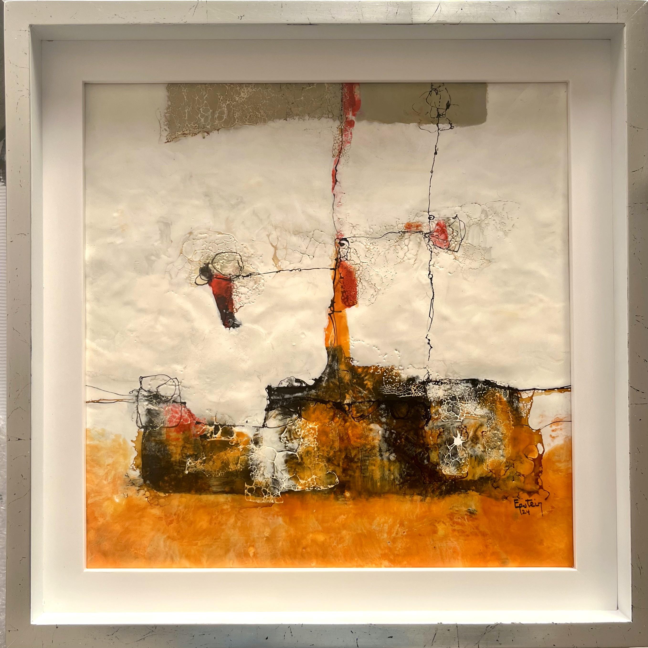 CALOR , encauso sobre MDF, 40 cm x 40 cm