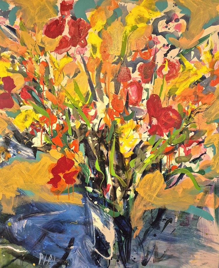 A RAMO,  mixed media on canvas, 120 cm x 100 cm