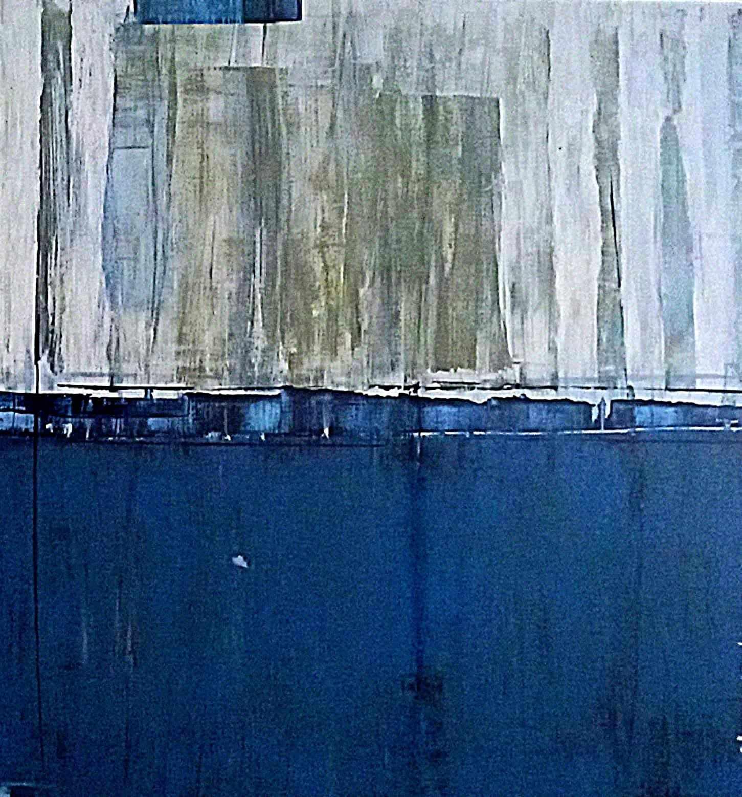 AL FILO DEL AGUA XV acrílico sobre cascaron, 37 cm x 35 cm