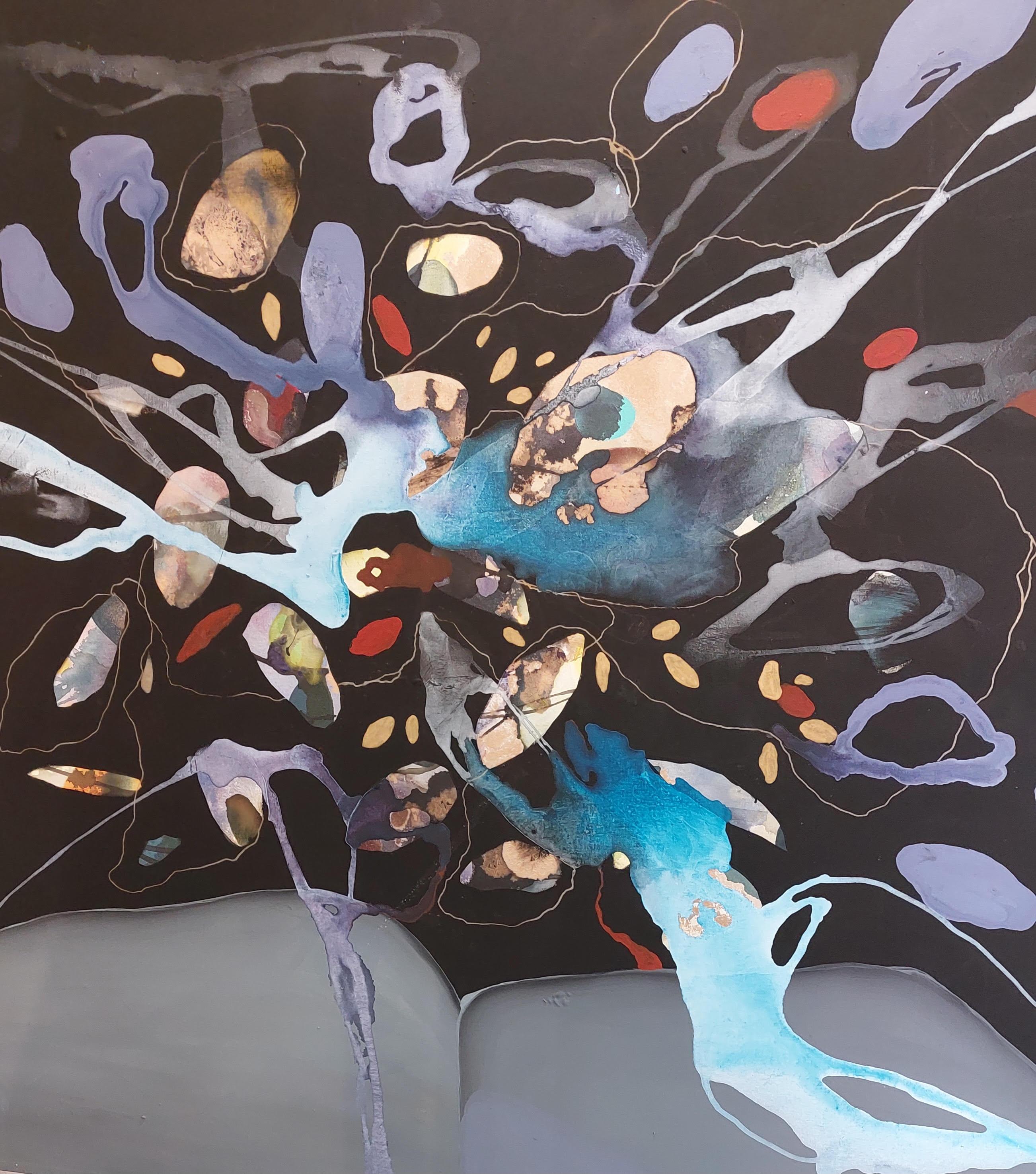 SECRETO, mixed media on canvas, 120 cm x 120 cm