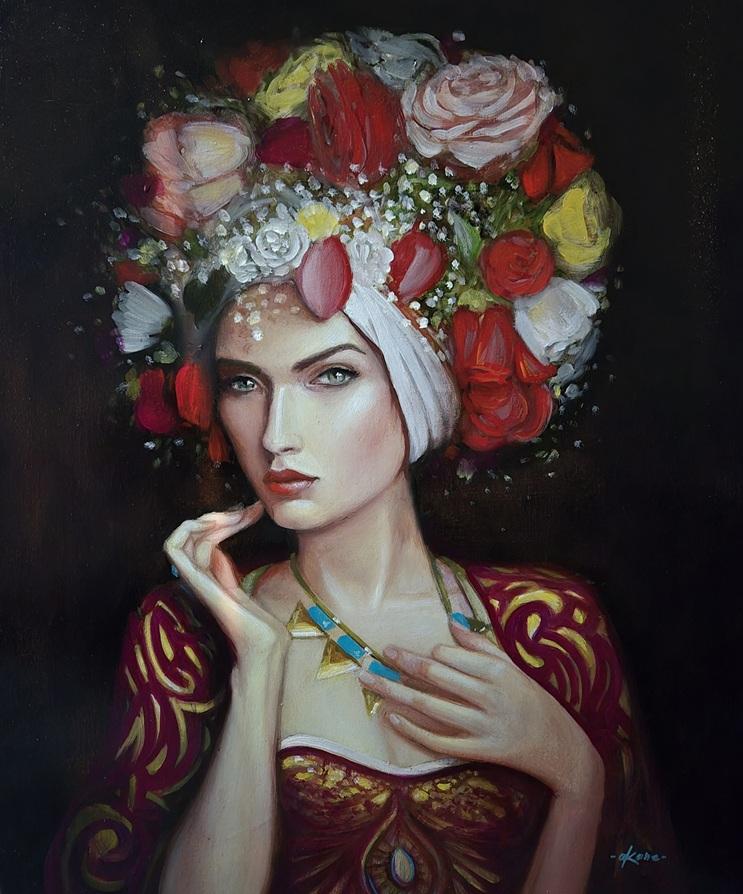 EL COLLAR DE MARGOT, oil on canvas, 70 cm x 60 cm