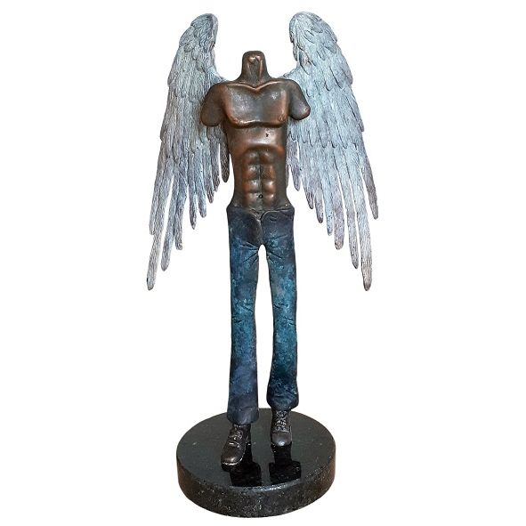 ANGEL CON JEANS, bronze