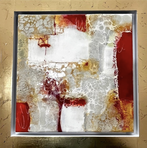 ESPACIOS, encausto sobre MDF, 30 cm x 30 cm