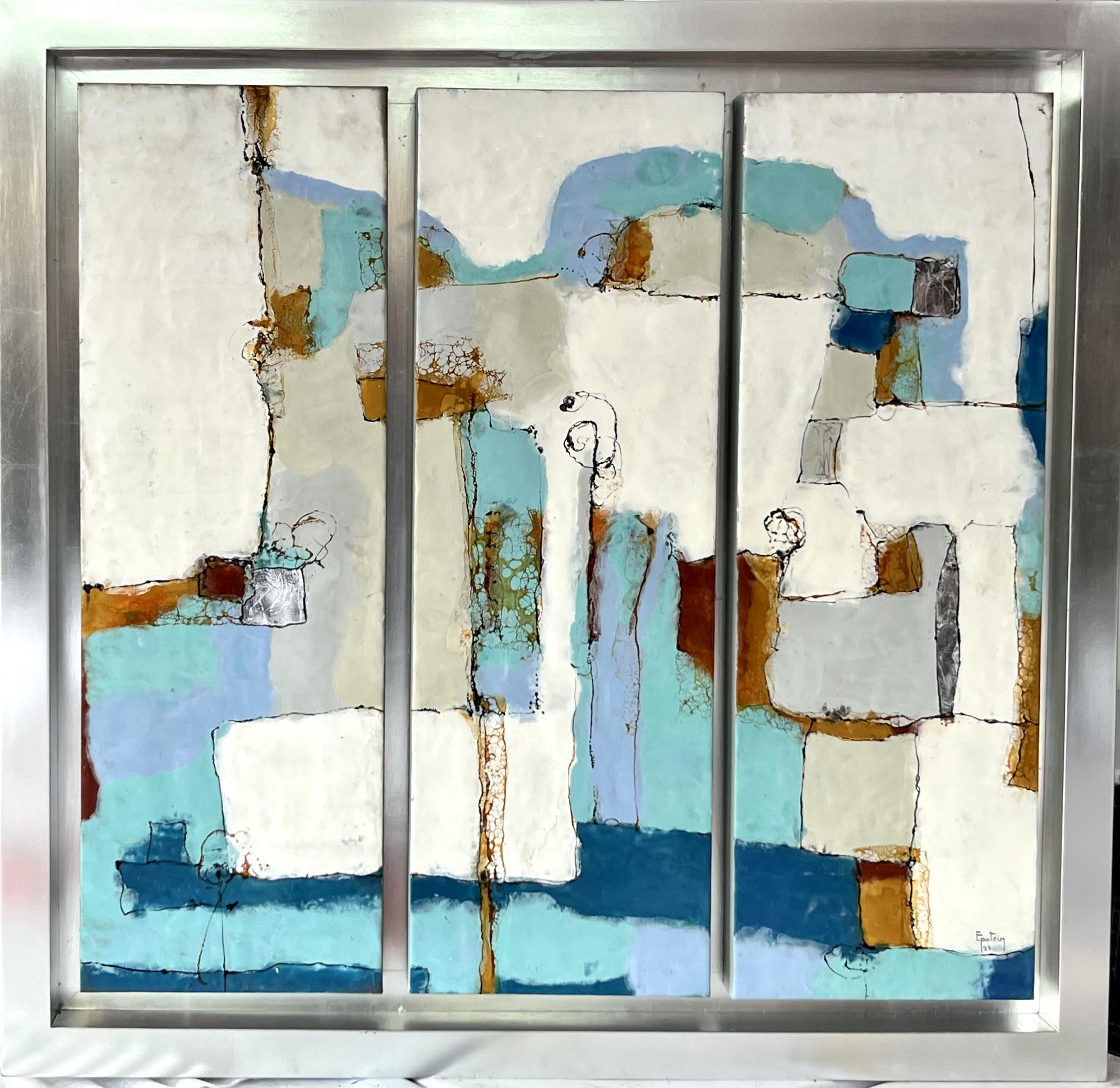 TENSION,  encaustic on wood, 100 cm x 100 cm