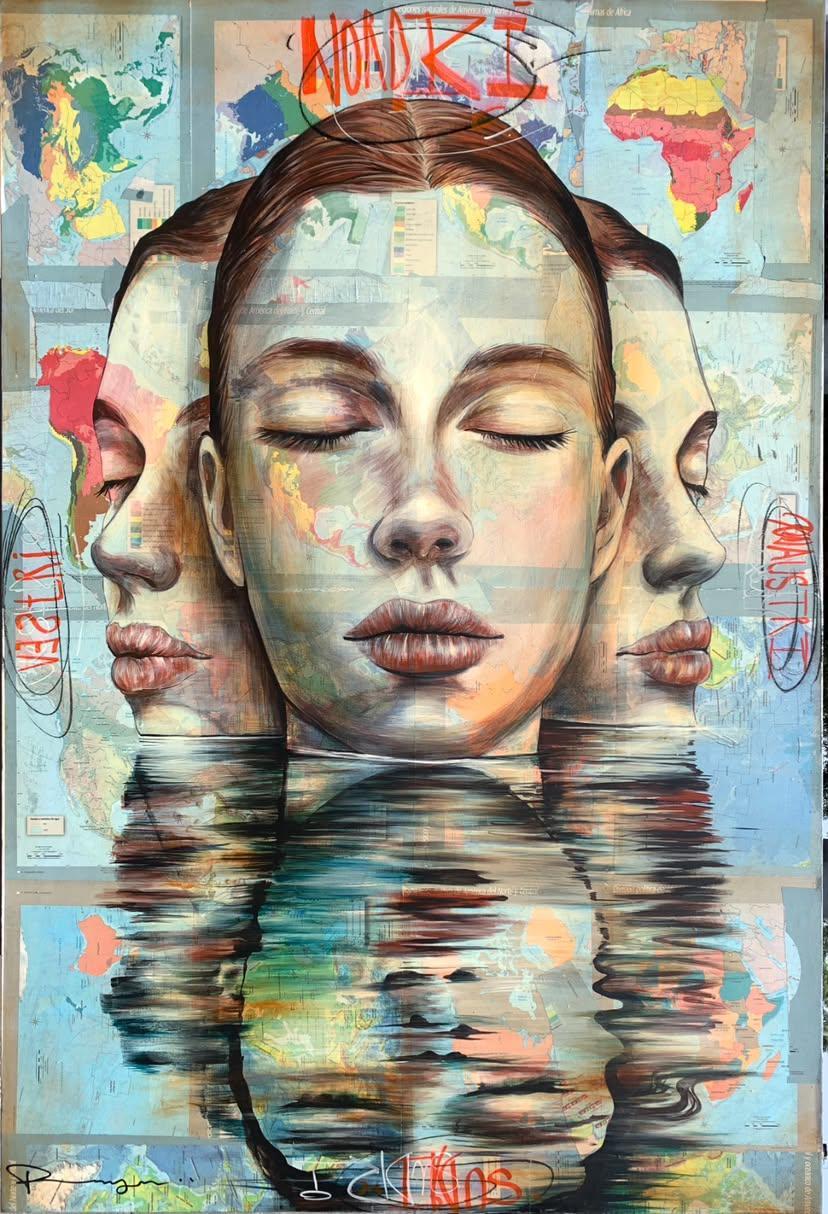 PUNTOS CARDINALES, mixed media on canvas, 150 cm x 100 cm