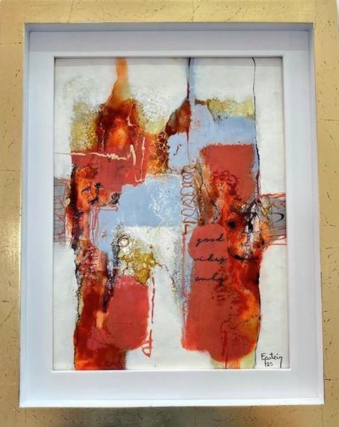 GOOD VIBES, encausto sobre MDF, 40 cm x 30 cm