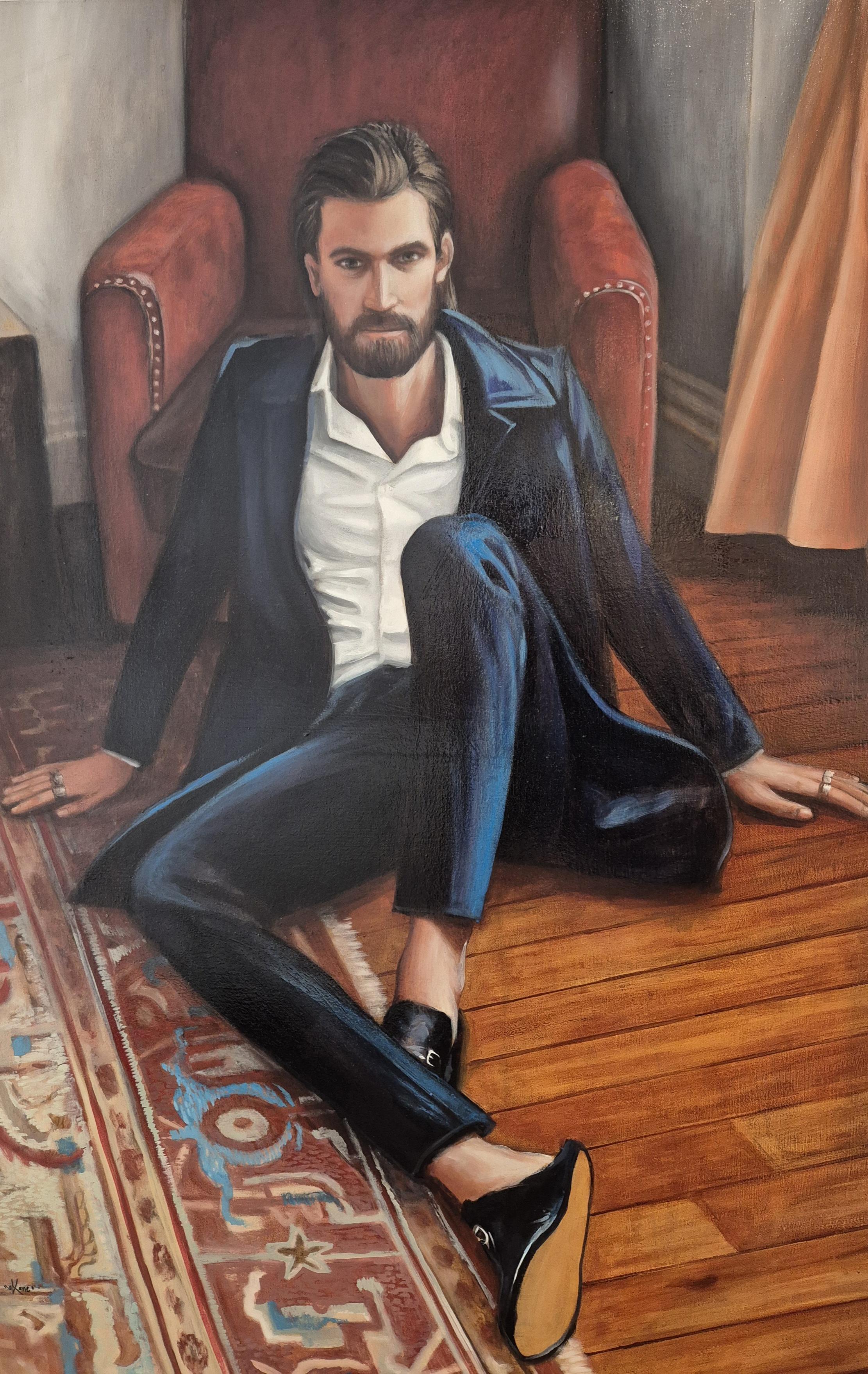 BEARDED,, oil on canvas, 130 cm x 85 cm