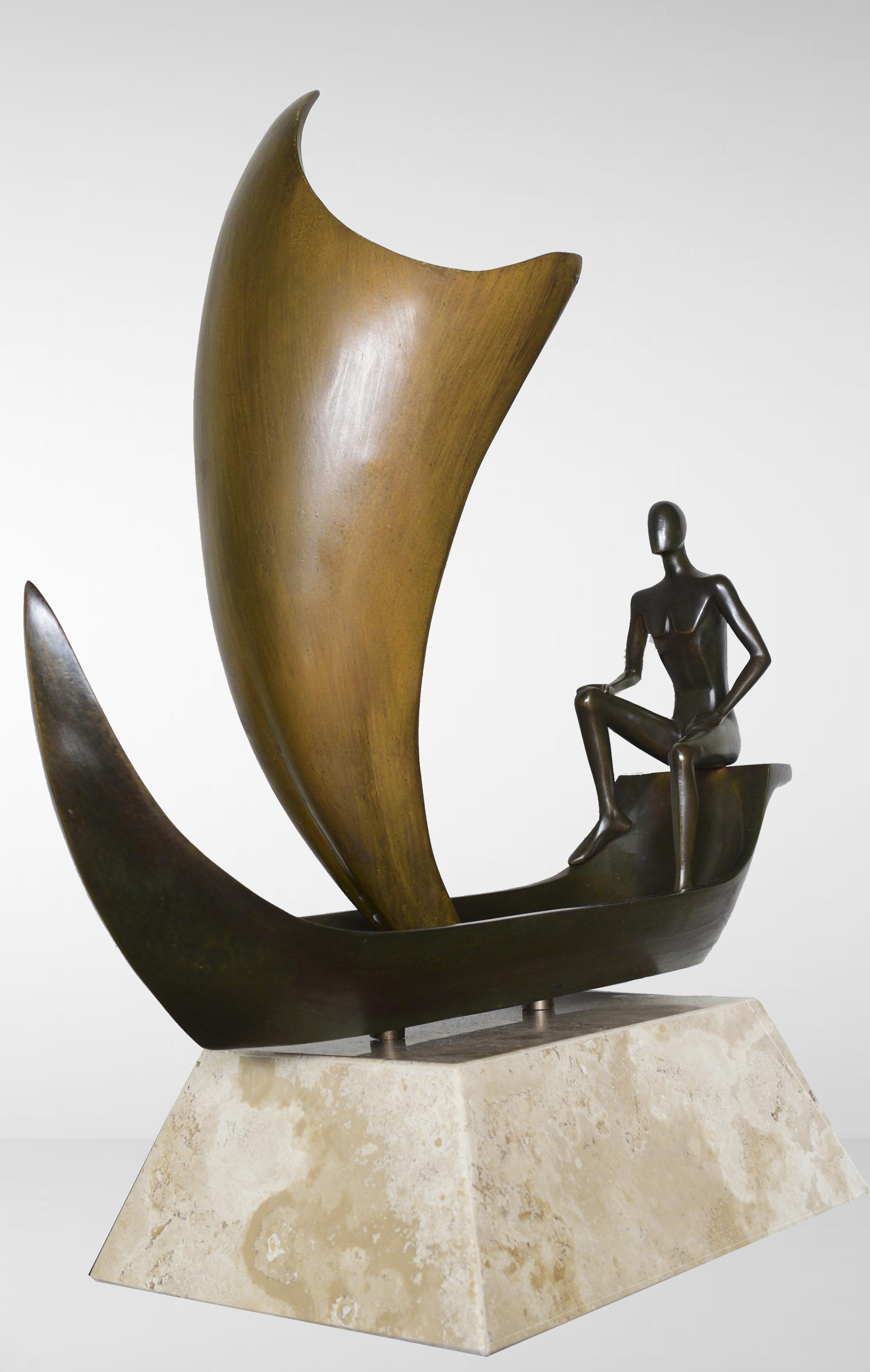 VIAJERO (TRAVELER), bronze, lost wax casting, 56 cm x 46 cm x 16 cm