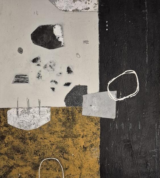 ABSTRACTO # 39, mixed media on canvas, 44 cm x 40 cm